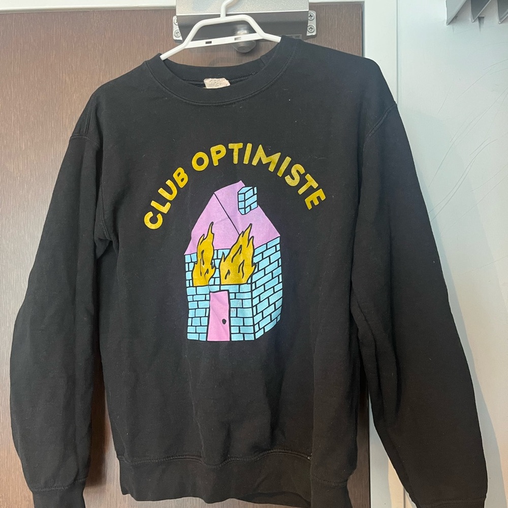 Pony “Club Optimiste” Sweatshirt with Burning House Design